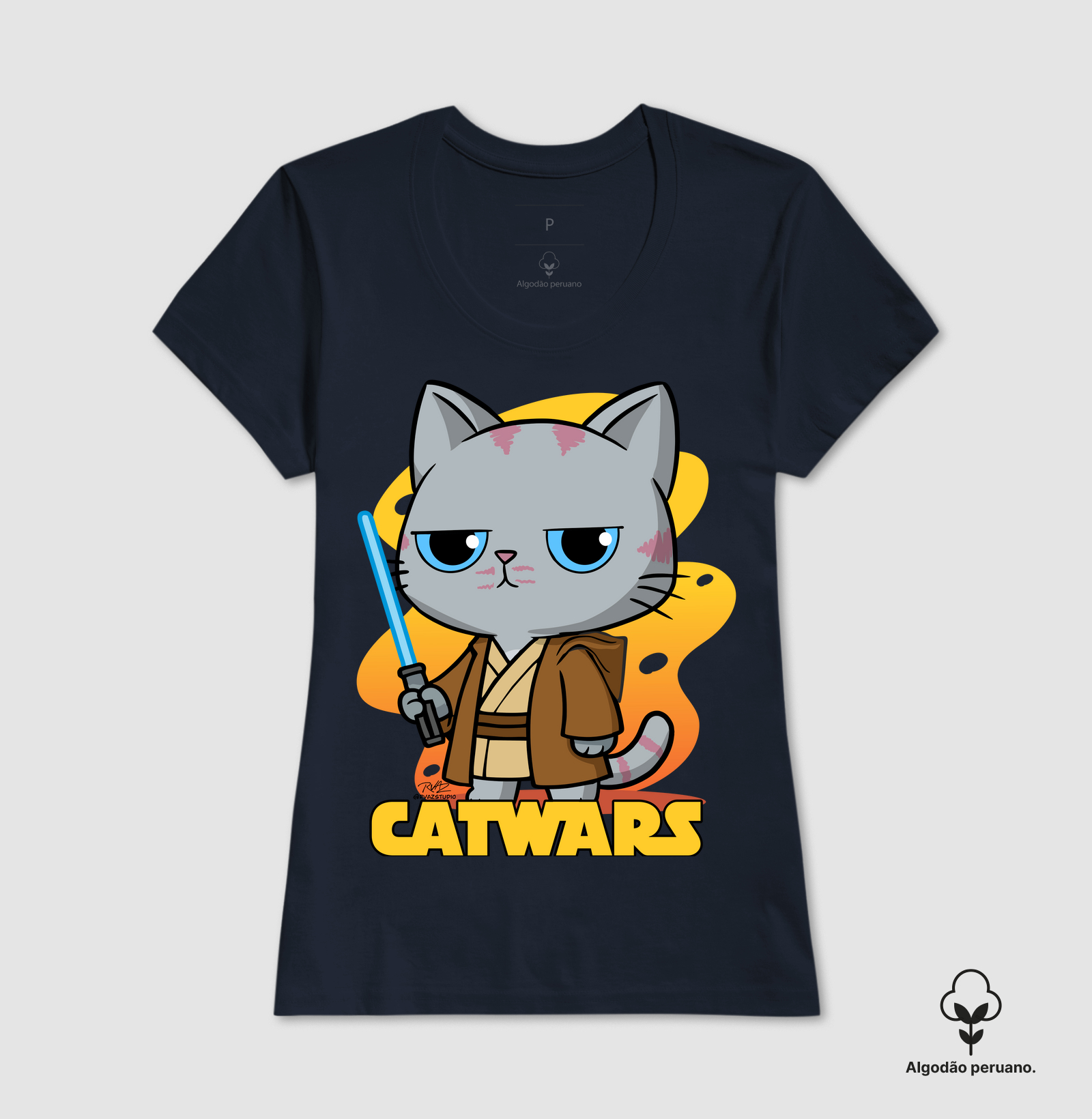Camiseta Gato Sincero Jedi - Imagem 7