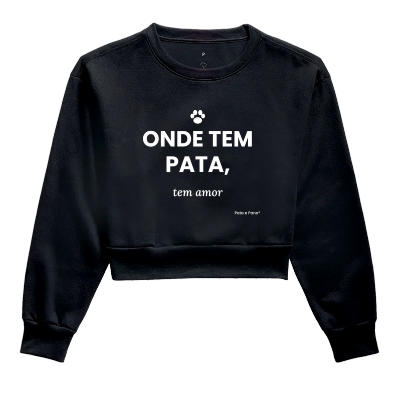 Cropped Moletom - Onde tem pata tem amor  - Imagem 2