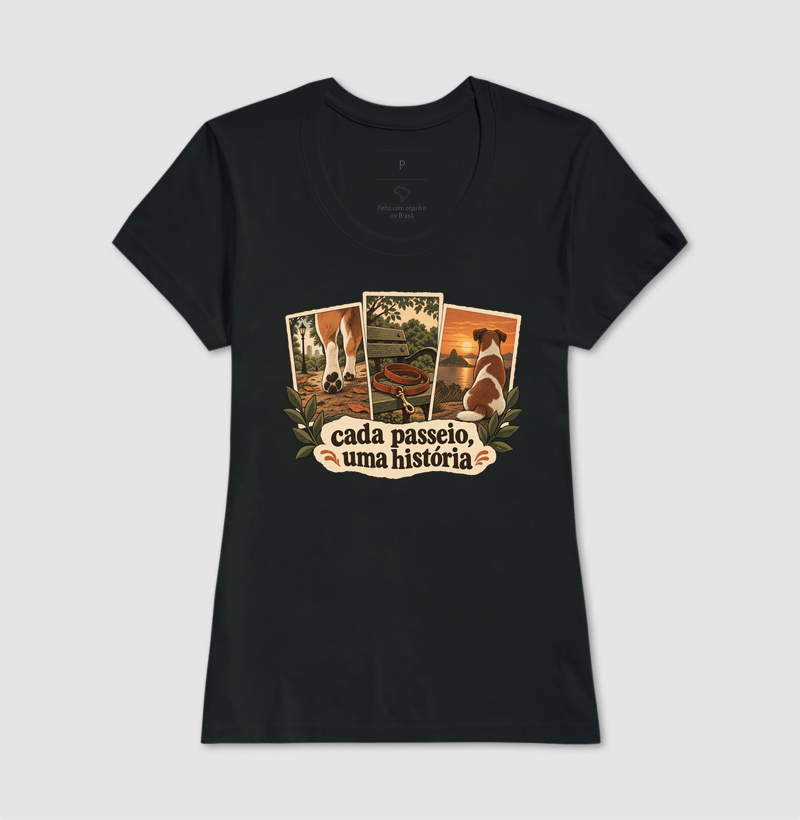 Camiseta Cachorro Memórias "cada passeio, uma história" | Pelo & Pano - Imagem 3