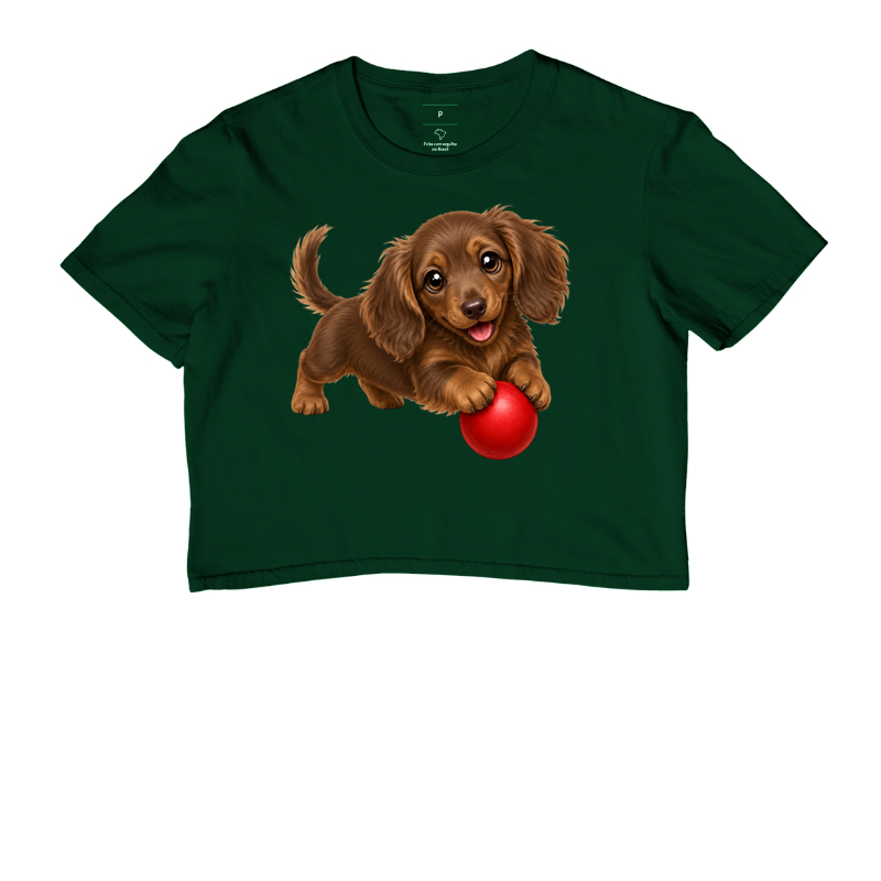 Dachshund Pelo Longo Marrom - Desenho Animado - Imagem 5