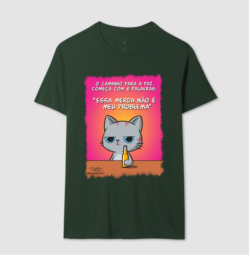 Camiseta Gato Sincero Problema - Imagem 12