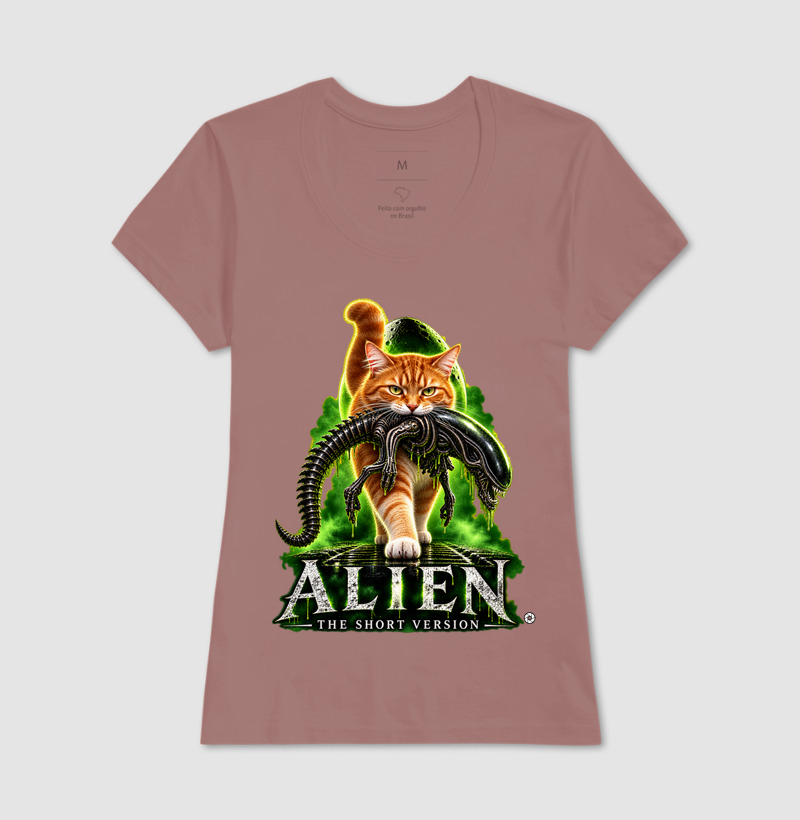 Camiseta Alien – The Short Version Gatos (laranjinha) - Imagem 17