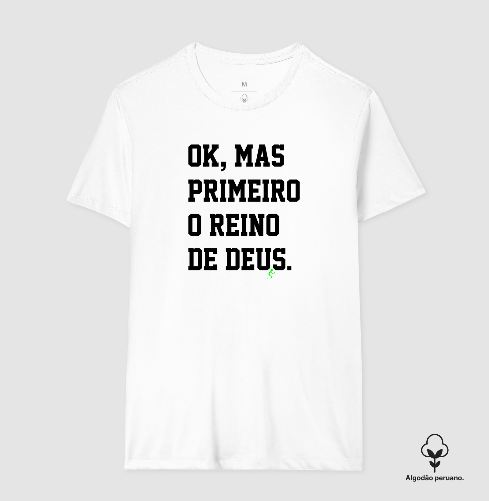 Camiseta Algodão Peruano Cristã Primeiro o Reino de Deus - Imagem 6