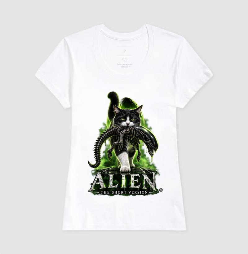 Camiseta Alien – The Short Version Gatos (frajolinha) - Imagem 5