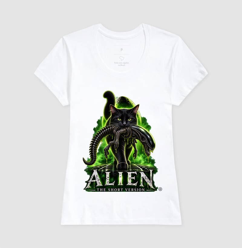 Camiseta Alien – The Short Version Gatos (pretinho) - Imagem 5