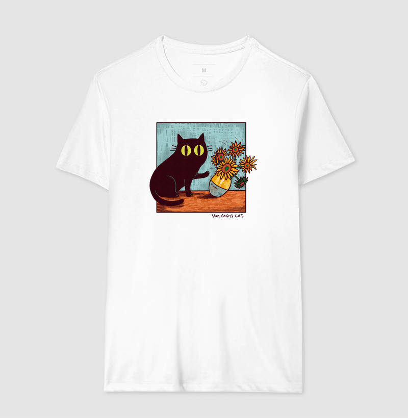 Camiseta Gato Van Gogh - Imagem 2
