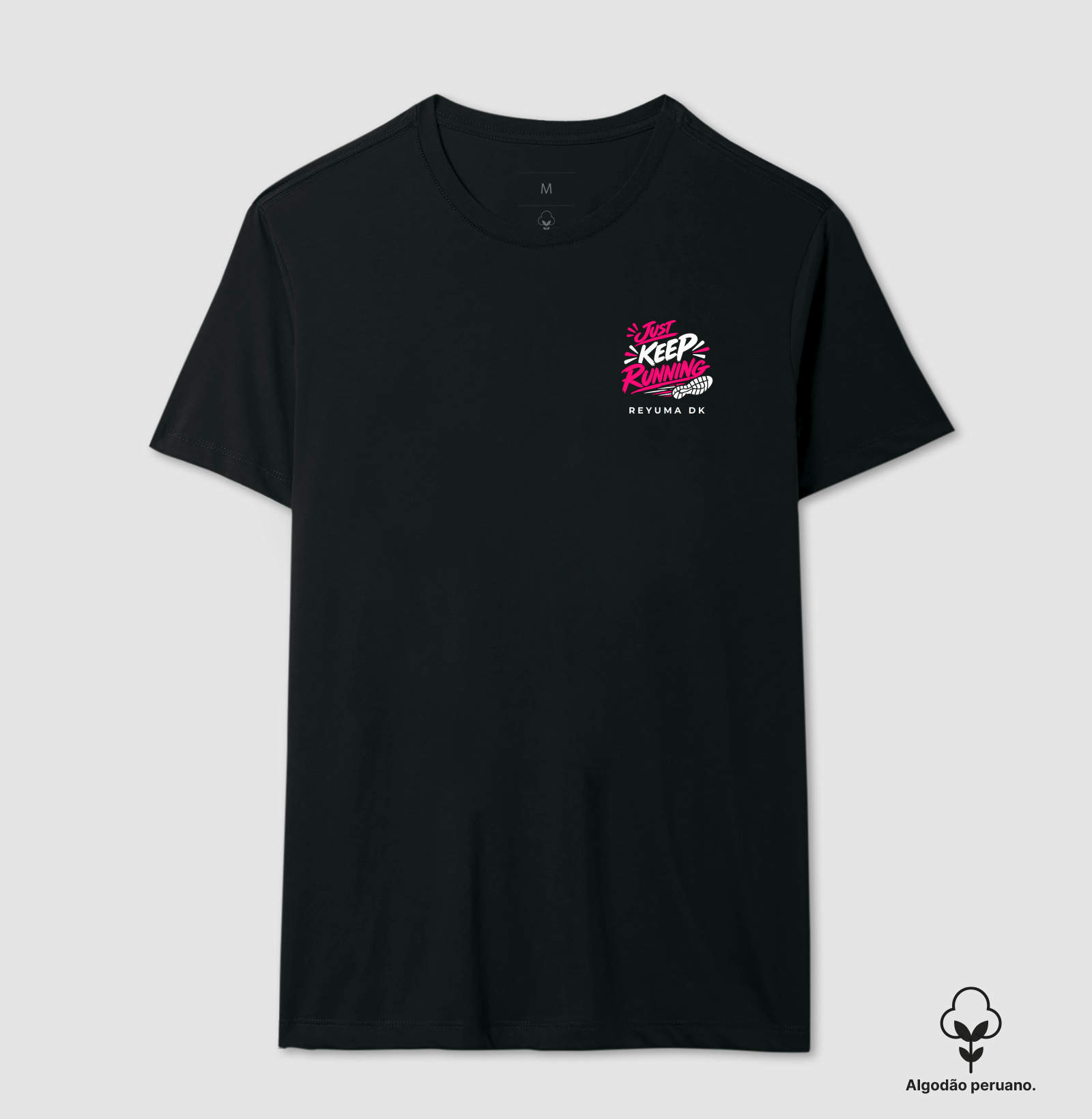 Camiseta Masculina, Feminina, Babylook e Unissex de Algodão Peruano Corrida "Just Keep Running"  - Imagem 6