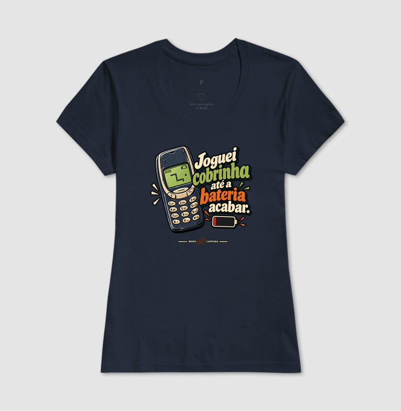 JOGUEI COBRINHA ATÉ A BATERIA ACABAR - Modo capivara - Camiseta - Imagem 9