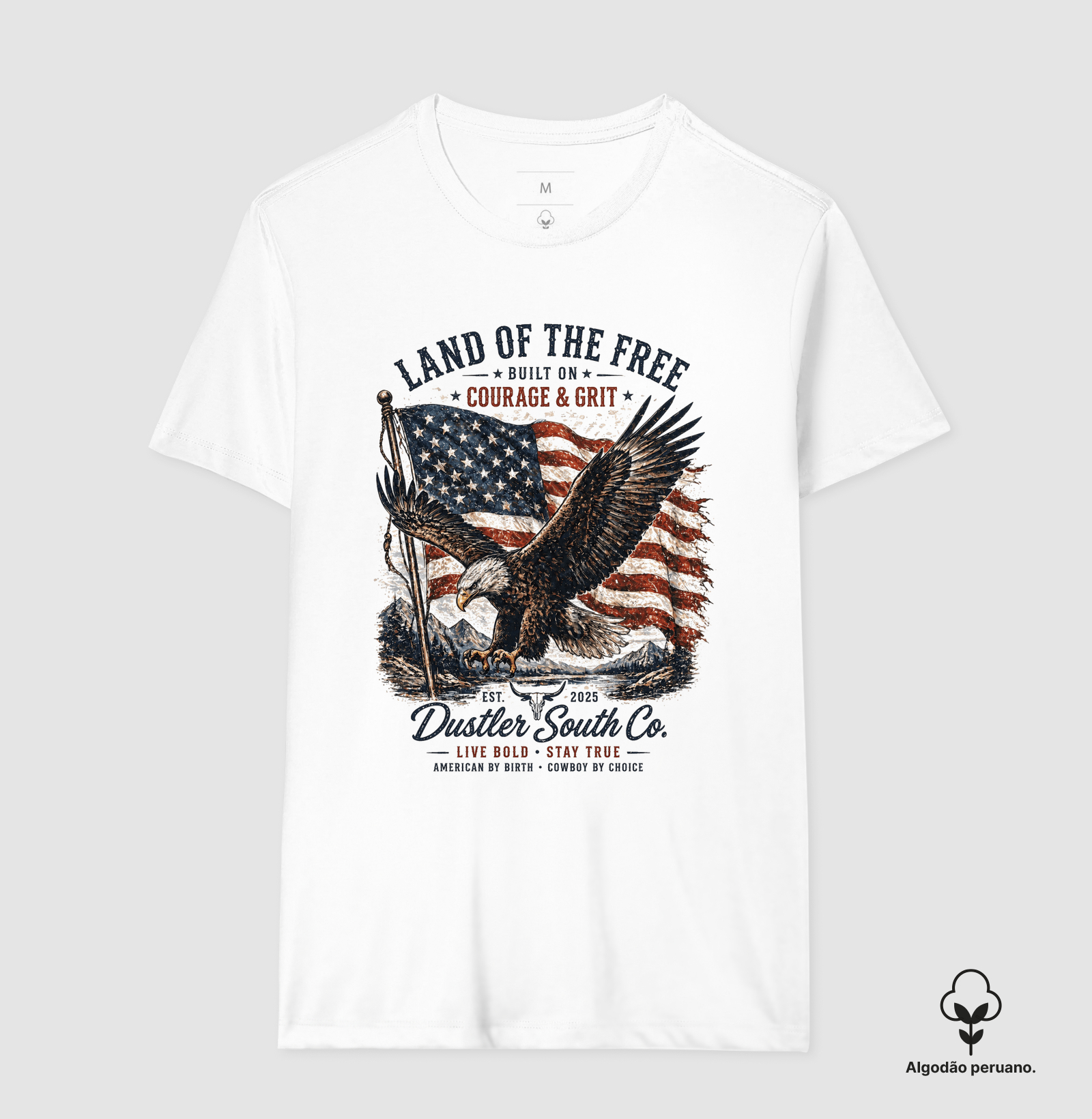Country Masculina Land of the Free – Eagle & Flag - Imagem 3