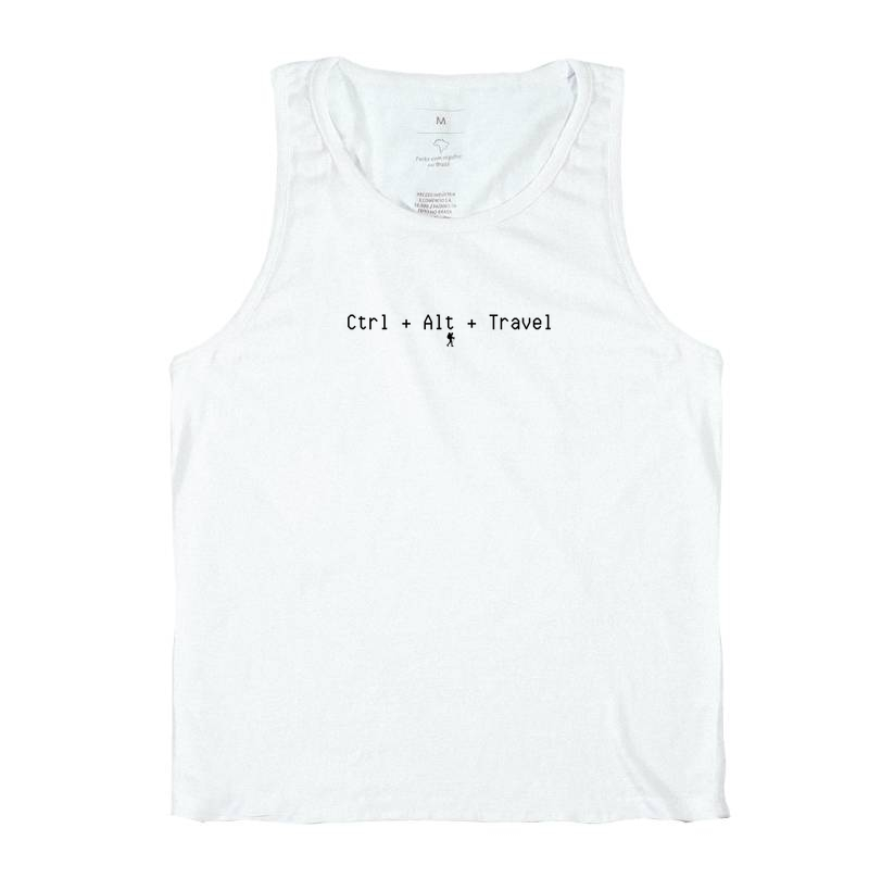 Camiseta Ctrl Alt Travel | Humor Geek Viagem Minimalista | Colecao Viciados em Viagem - Imagem 2