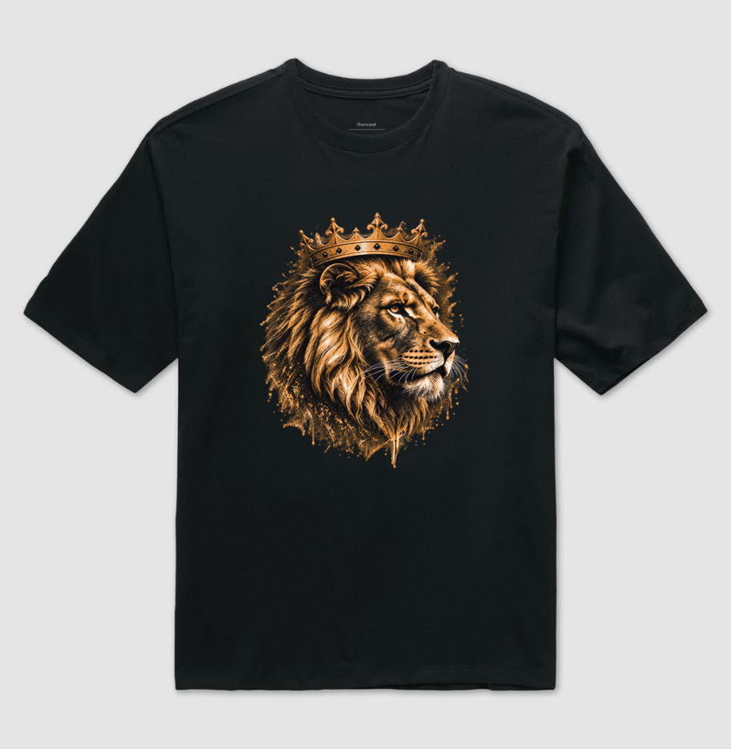 Leão Coroado — Camiseta Oversized - Imagem 4