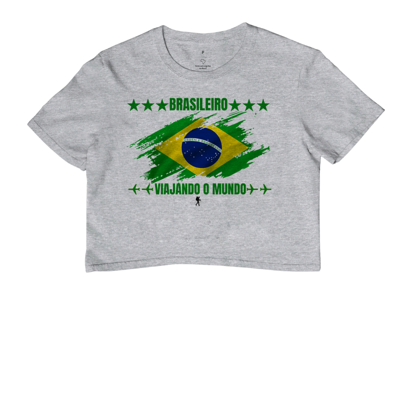 Camiseta Brasileiro Viajando o Mundo | Bandeira do Brasil Viagem | Colecao Viciados em Viagem | Excursionista - Imagem 6