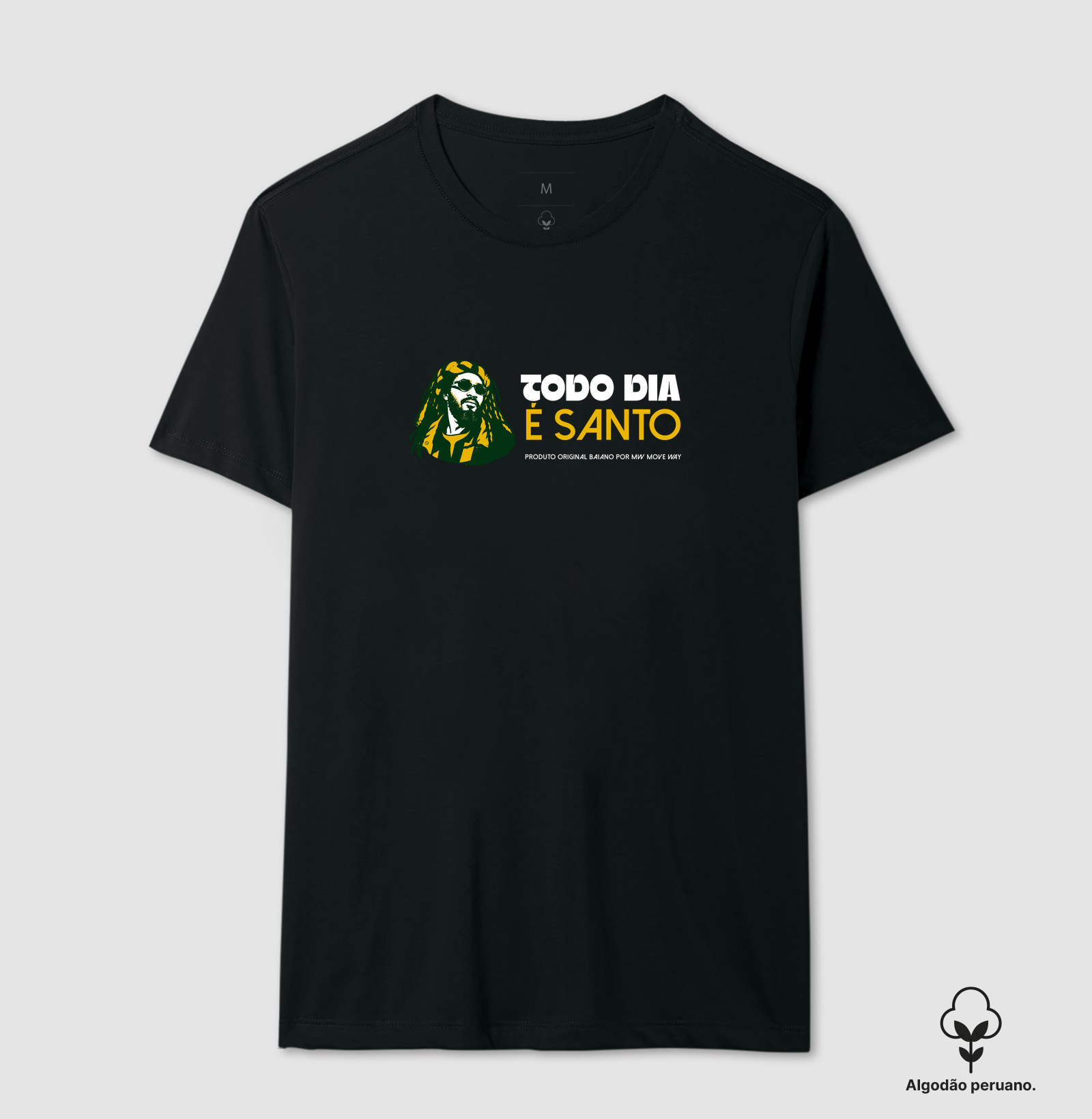 Camiseta Todo dia é santo! Coleção Reggae.  Masculino e feminino. Algodão Peruano - Imagem 6