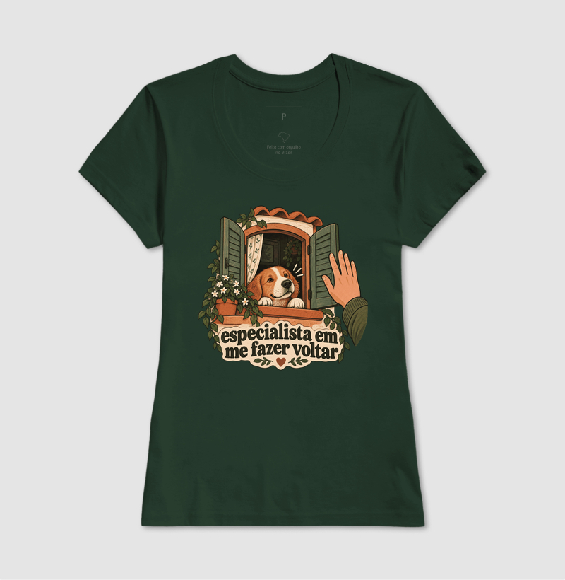 Camiseta Cachorro "especialista em me fazer voltar" | Pelo & Pano - Imagem 13