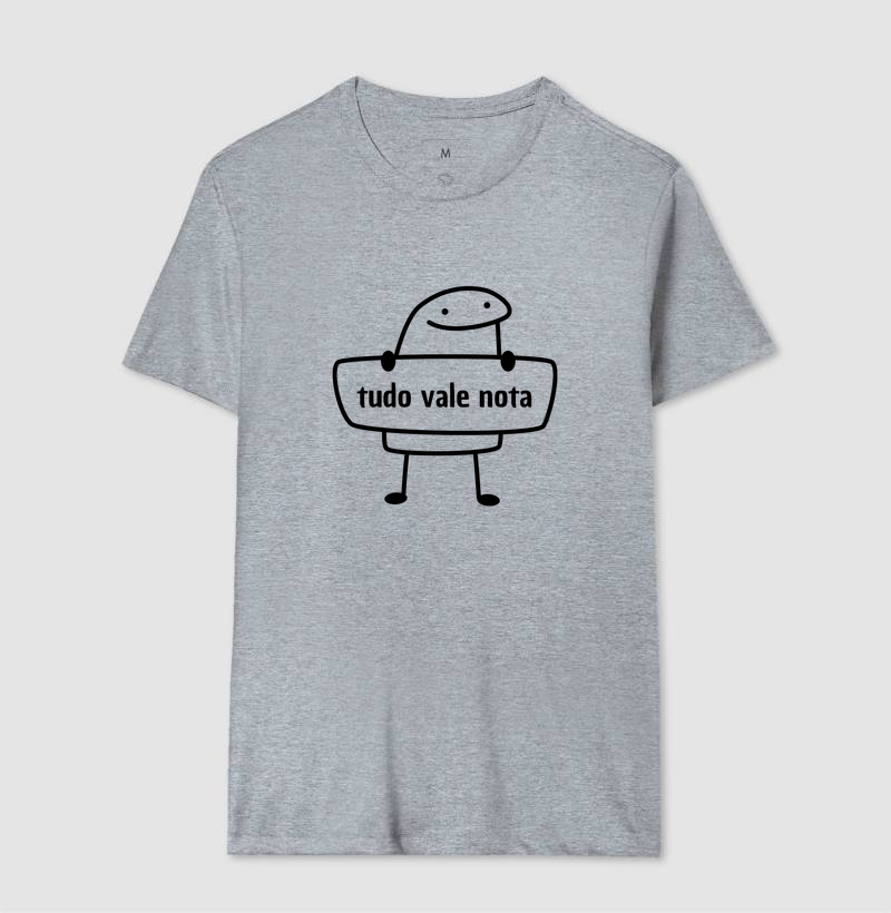Camiseta Flork - tudo vale nota - Letras Pretas - Camiseta