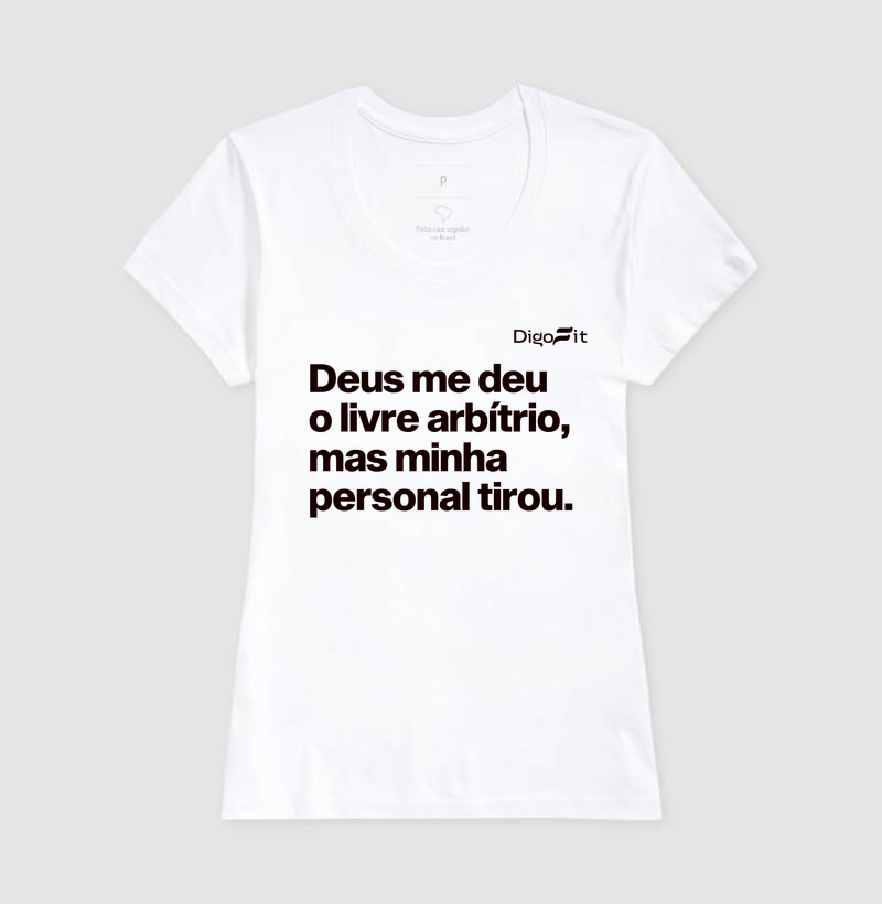 CAMISETA ACADEMIA MINHA PERSONAL TIROU MEU LIVRE ARBÍTRIO - Imagem 5