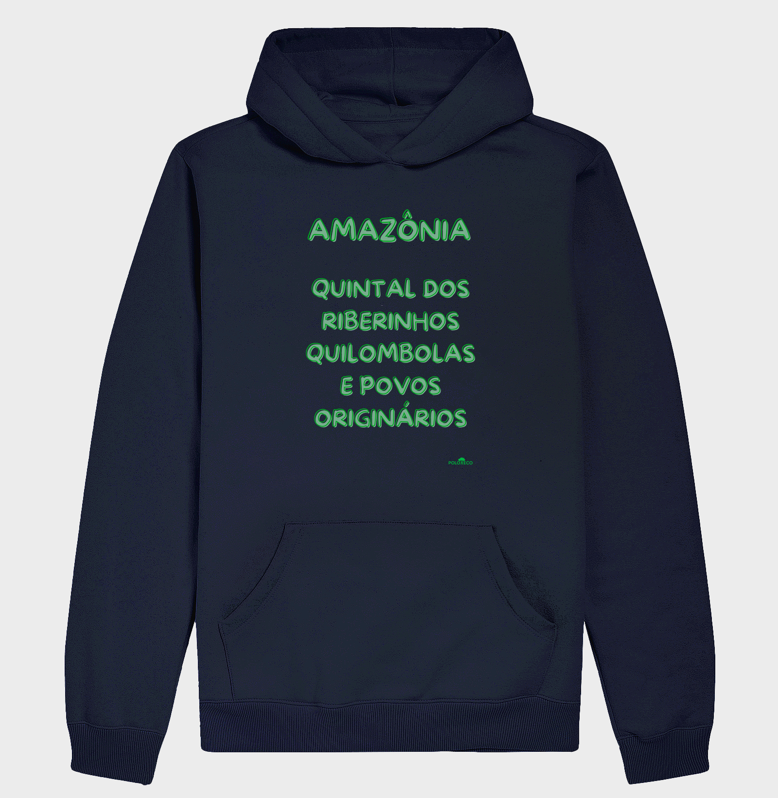 Hoodie Slim Amazônia quintal  dos Ribeirinhos, quilombolas e povos originários - Imagem 7