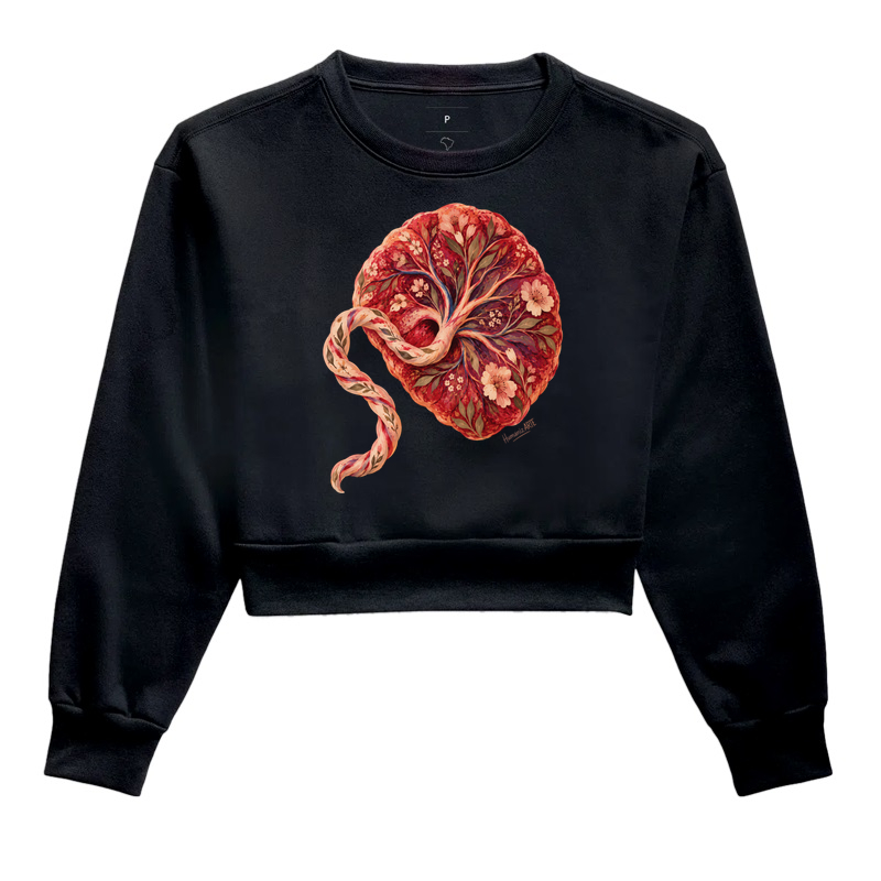 Placenta Árvore da Vida Moleton Cropped - Imagem 2