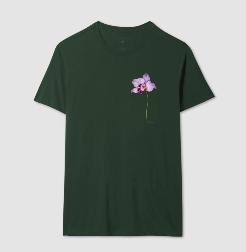 Camiseta Orquídea Lilás (estampa P) - Imagem 8