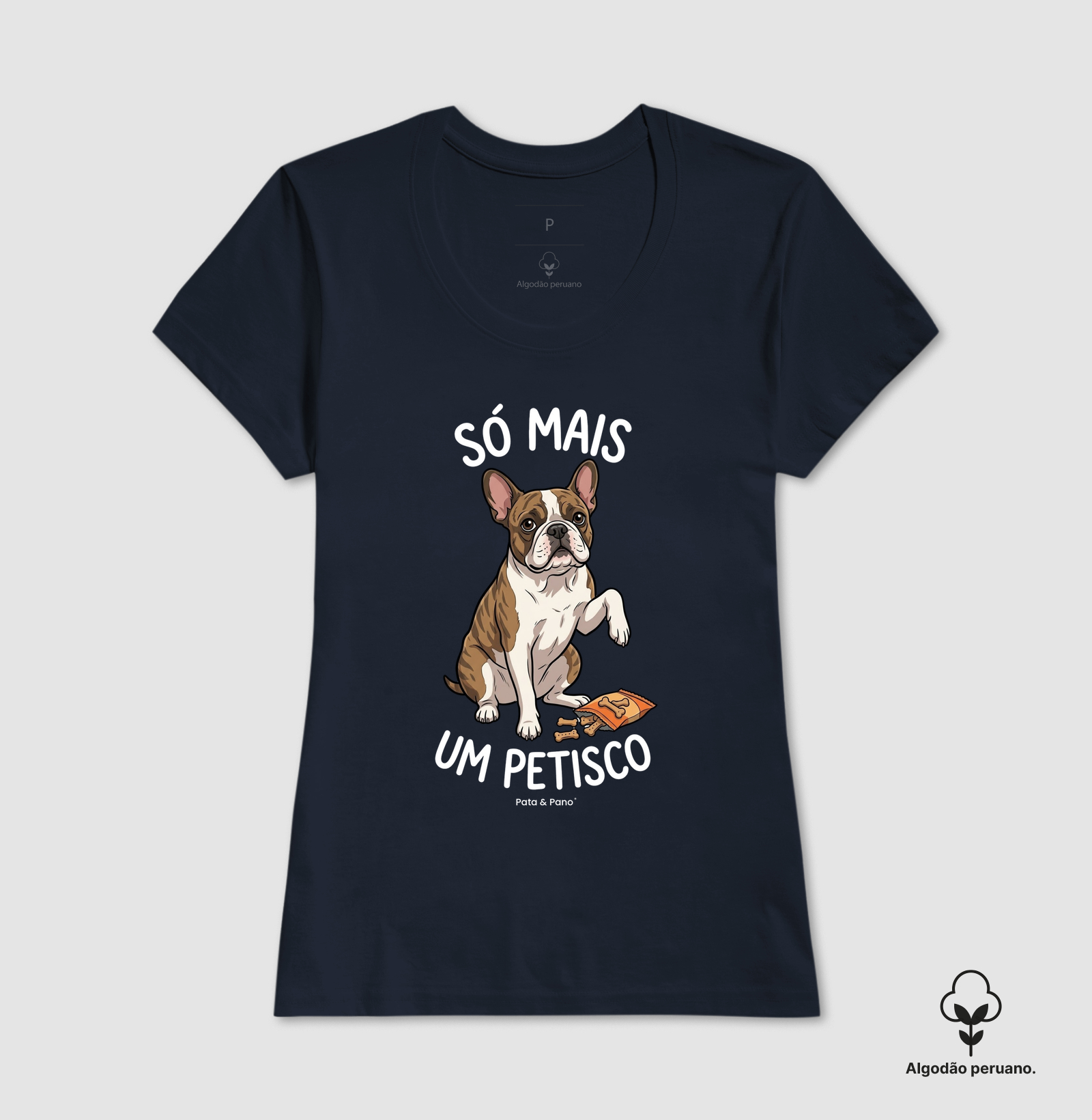 CAMISETA ALGODÃO PERUANO BULLDOGUE PETISCO - Imagem 4