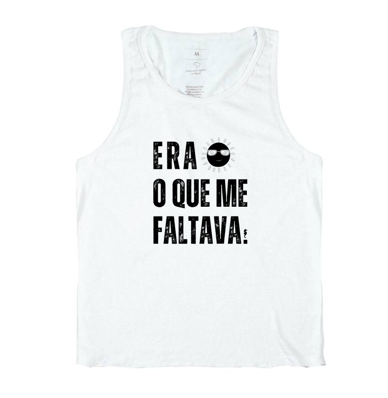 026C | Regata Era Sol o que me Faltava/ Camiseta para o Verão