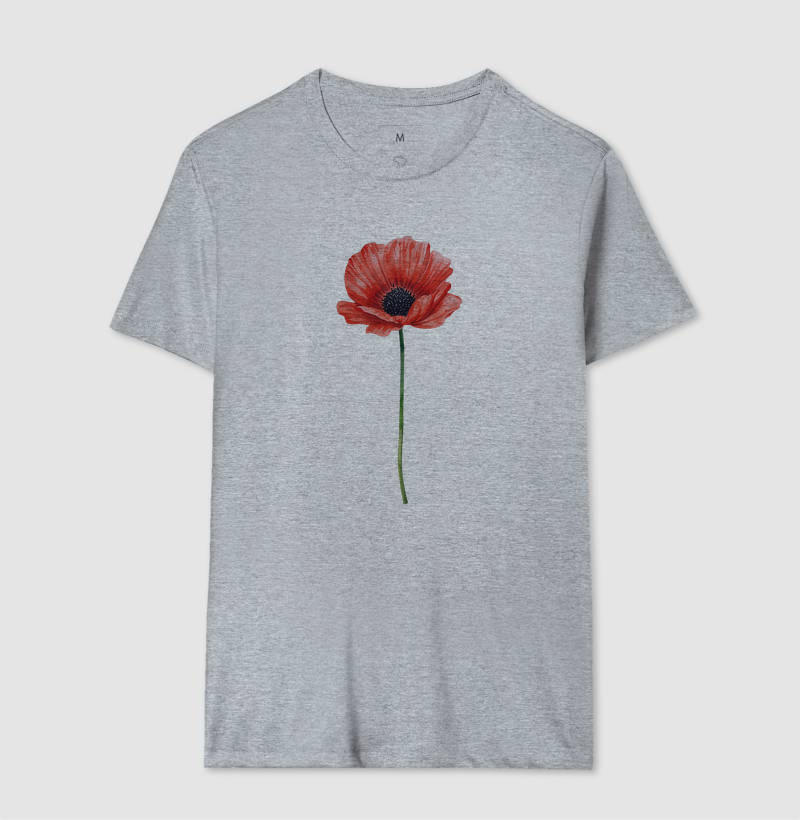 Poppy Bloom - Camiseta Algodão Premium - Imagem 8