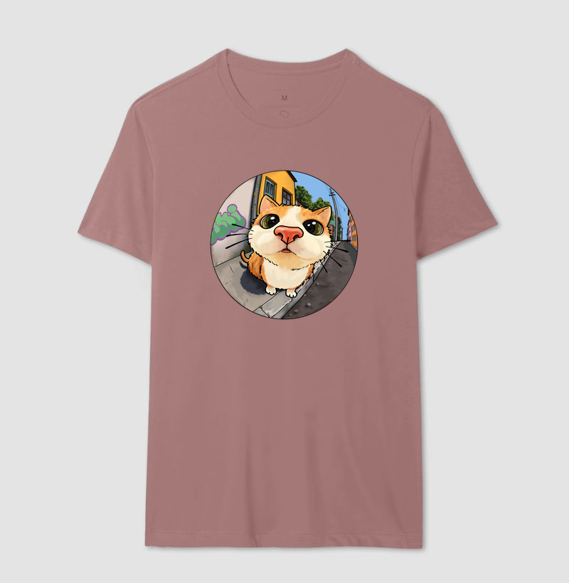 Camiseta Kaki Gatinho Regular Fit - Imagem 10