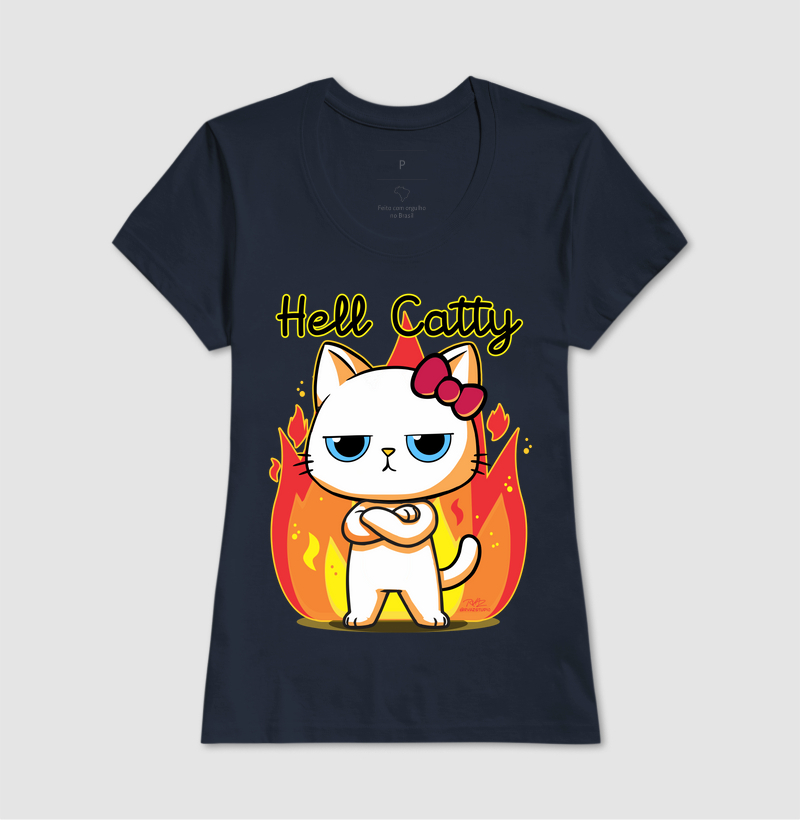 Camiseta Gato Sincero Hell Catty - Imagem 7