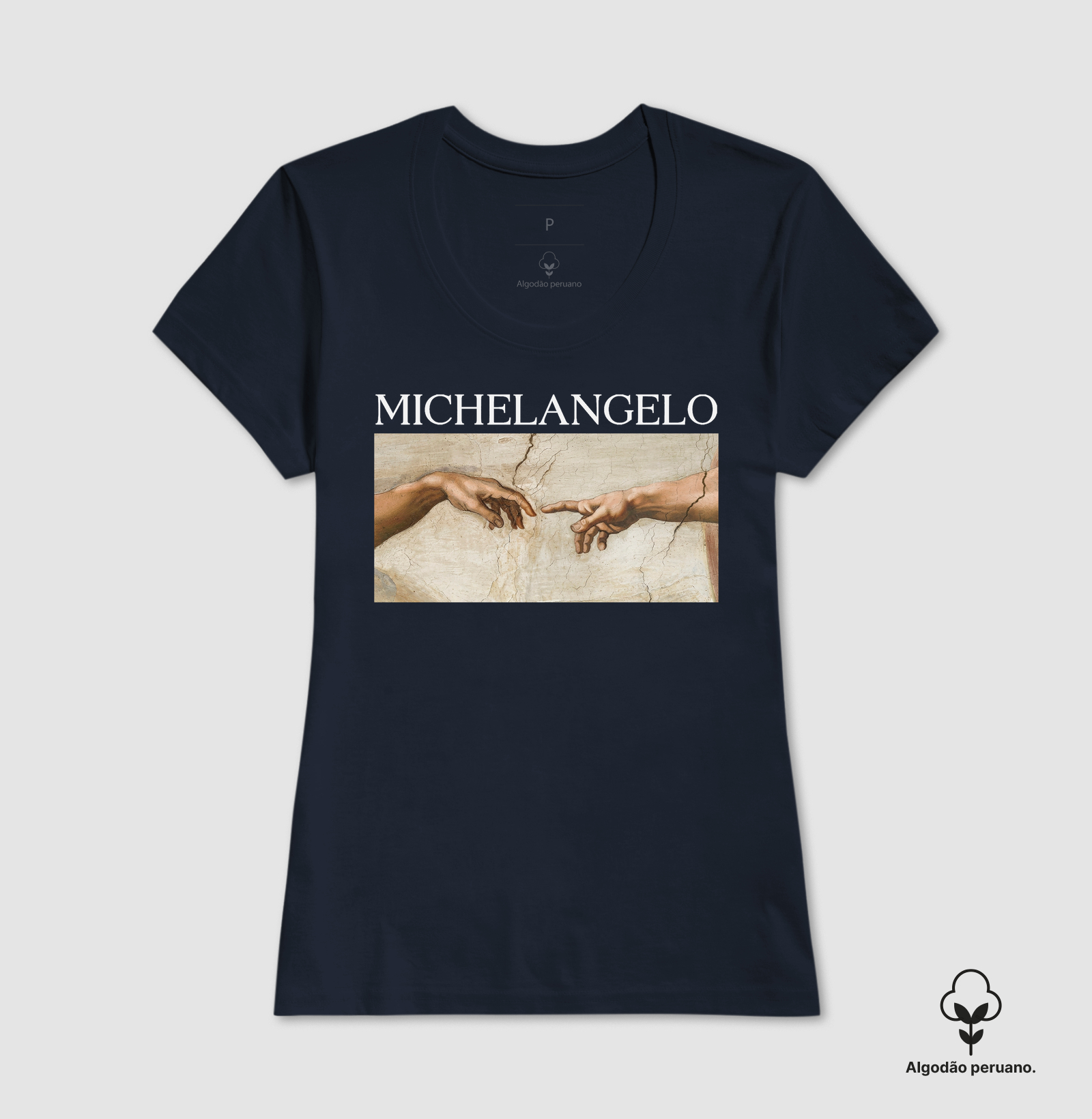 Camiseta Michelangelo – A Criação de Adão | Capela Sistina | 100% Algodão Premium - Imagem 6