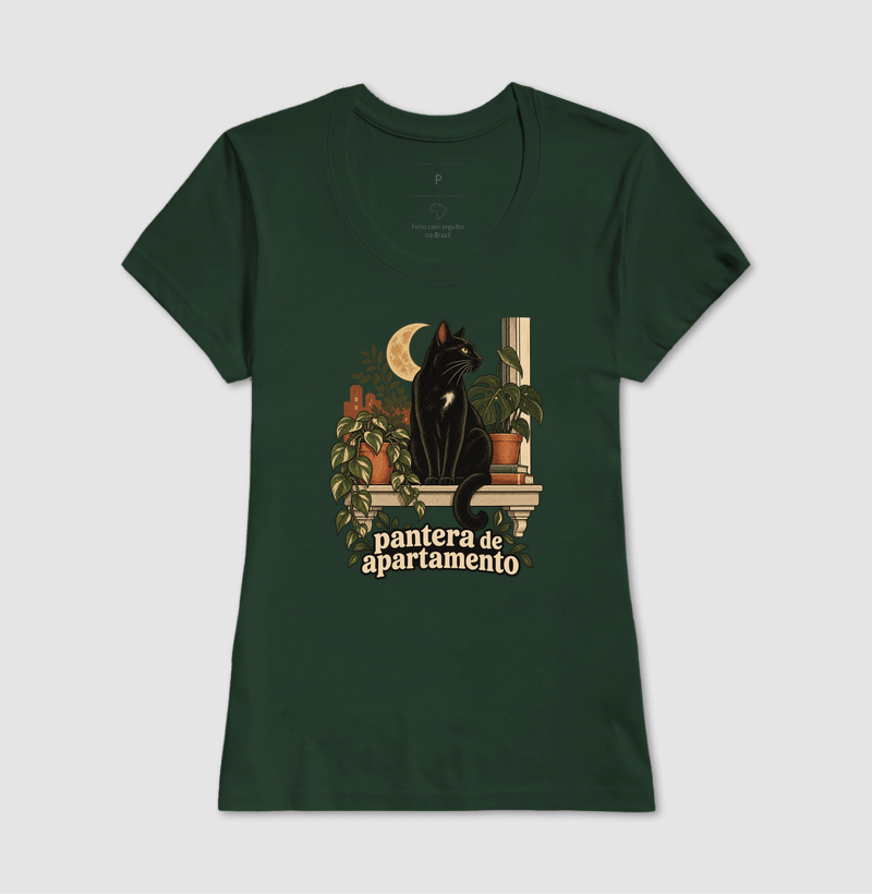 Camiseta Gato Preto "pantera de apartamento" | Pelo & Pano - Imagem 13