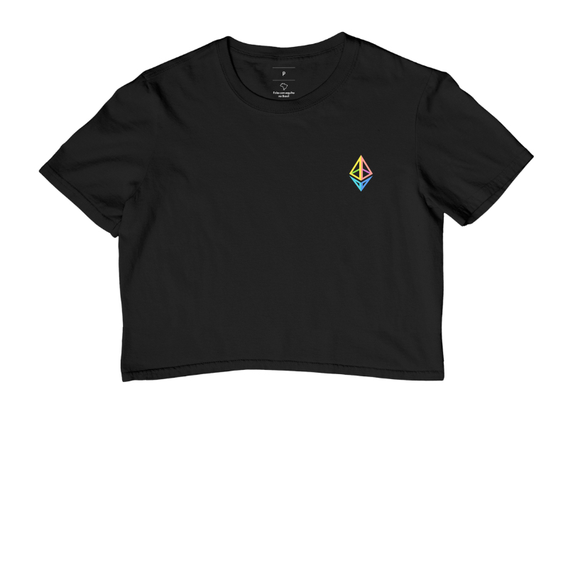 Cropped Ethereum Minimalista Dourado - Imagem 2
