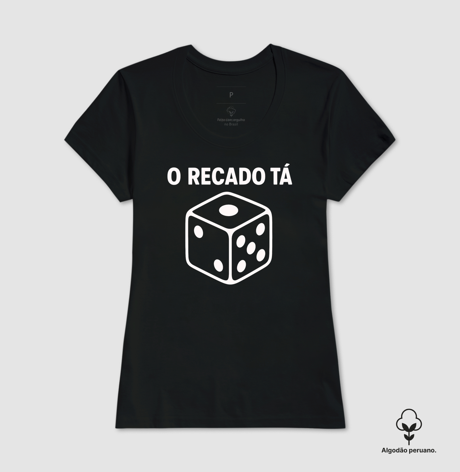 Camiseta Algodão Peruano O Recado Tá Dado - Imagem 5