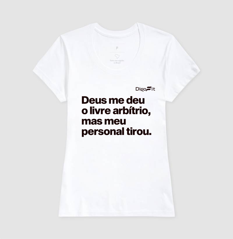 CAMISETA ACADEMIA MEU PERSONAL TIROU MEU LIVRE ARBÍTRIO - Imagem 5
