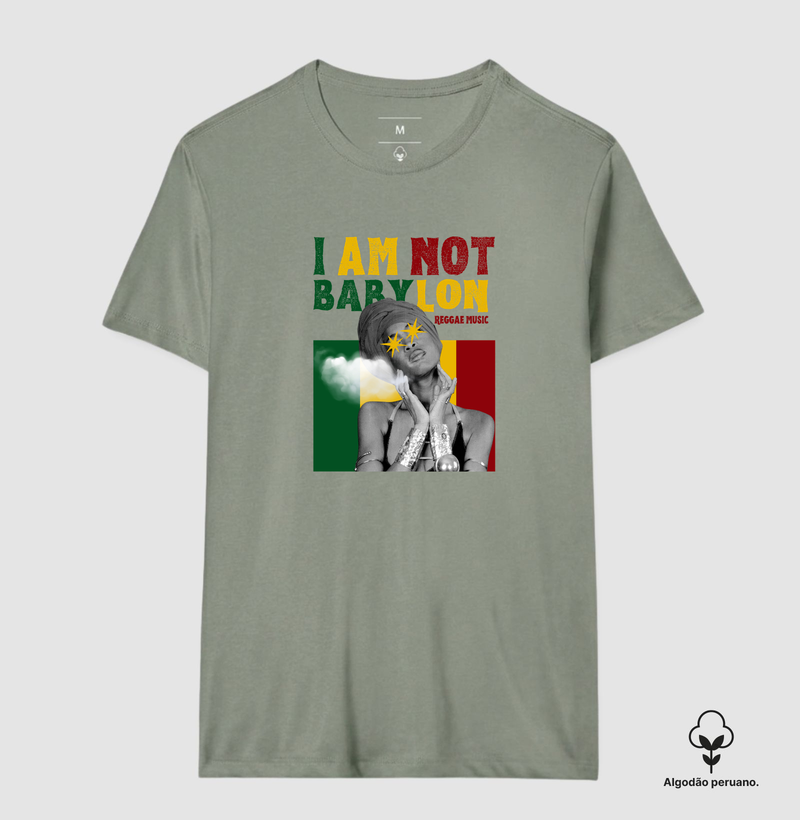 Camiseta Oversized  I Am Not Babylon!  Coleção Reggae. Unissex. Algodão Premium. - Imagem 10