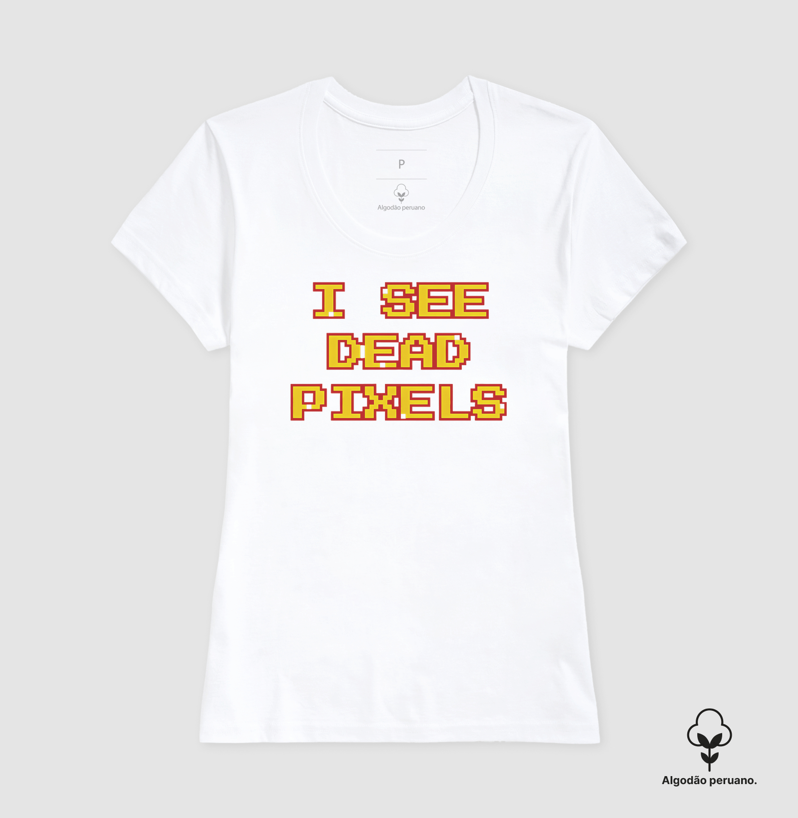 Camiseta Algodão Peruano I See Dead Pixels - Imagem 3