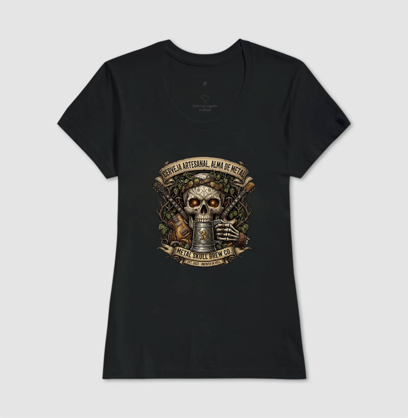 Camiseta Cerveja artesanal, alma de metal - Imagem 3