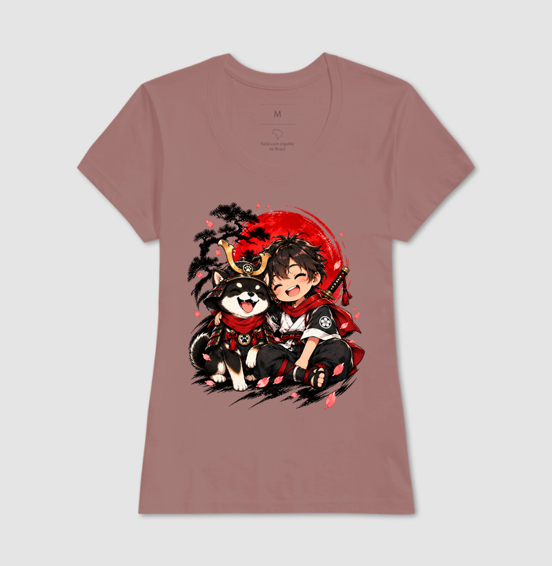 Pequeno Samurai & Shiba — Amigos de Honra (Preto) - Imagem 17