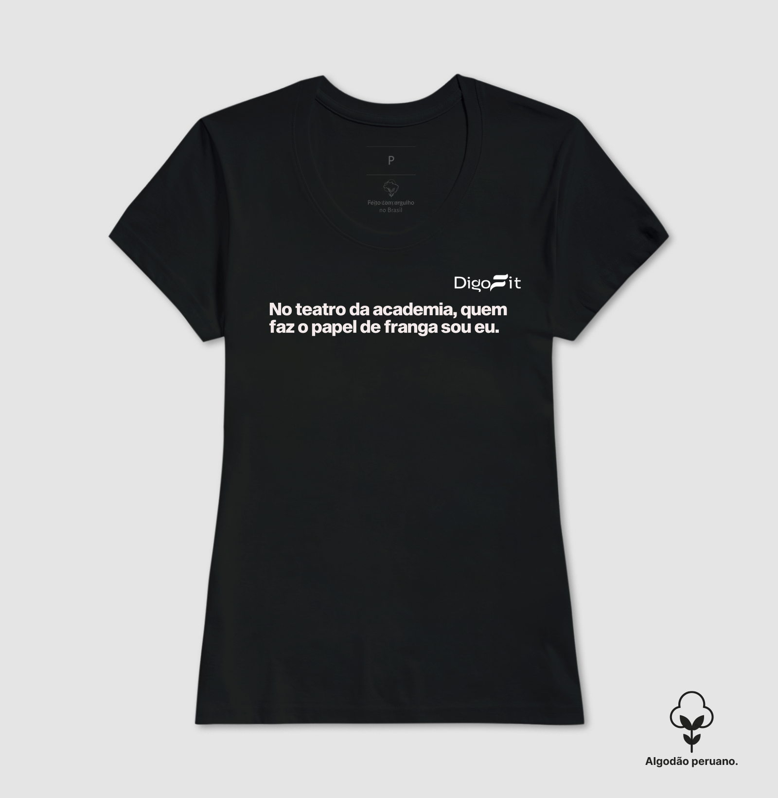 CAMISETA ALGODÃO PERUANO ACADEMIA PAPEL DE FRANGA - Imagem 6