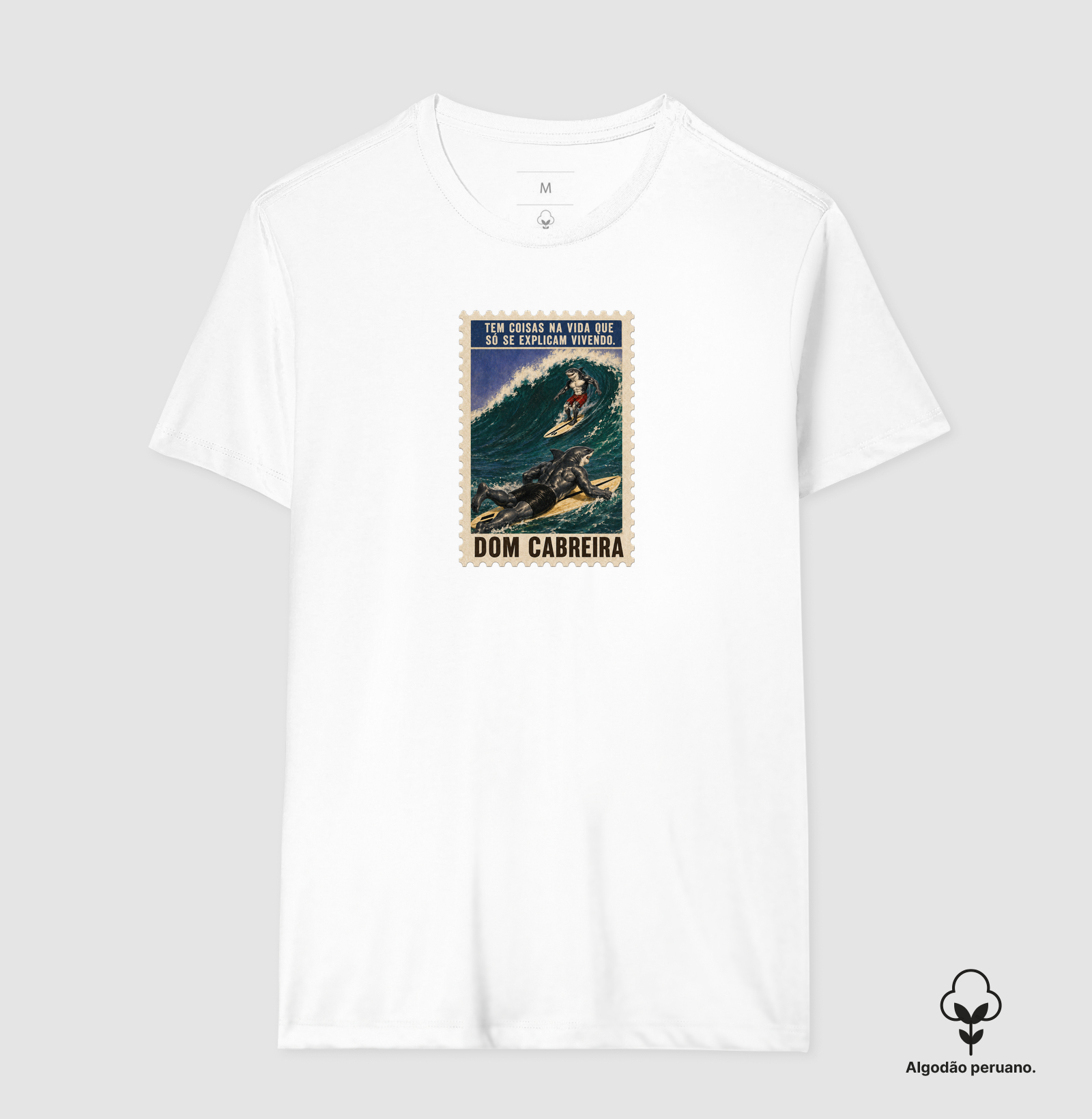 Camiseta Selo Vivendo a Vida do Surfe (masculina) - Imagem 4