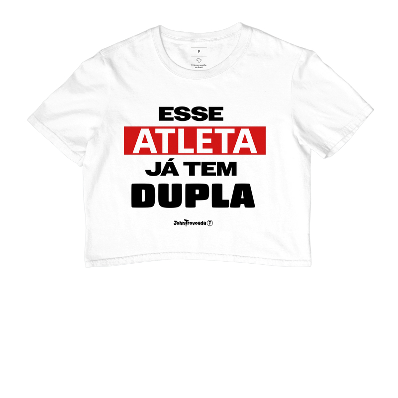Cropped Esse atleta já tem dupla 