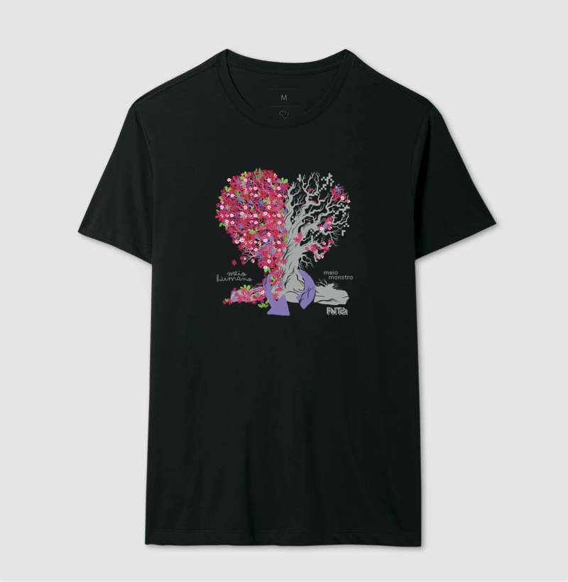 T-SHIRT "HUMANOS E MONSTROS" / ÁRVORE-CORAÇÃO