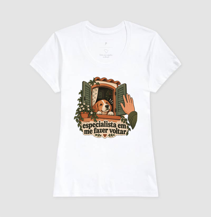 Camiseta Cachorro "especialista em me fazer voltar" | Pelo & Pano - Imagem 5