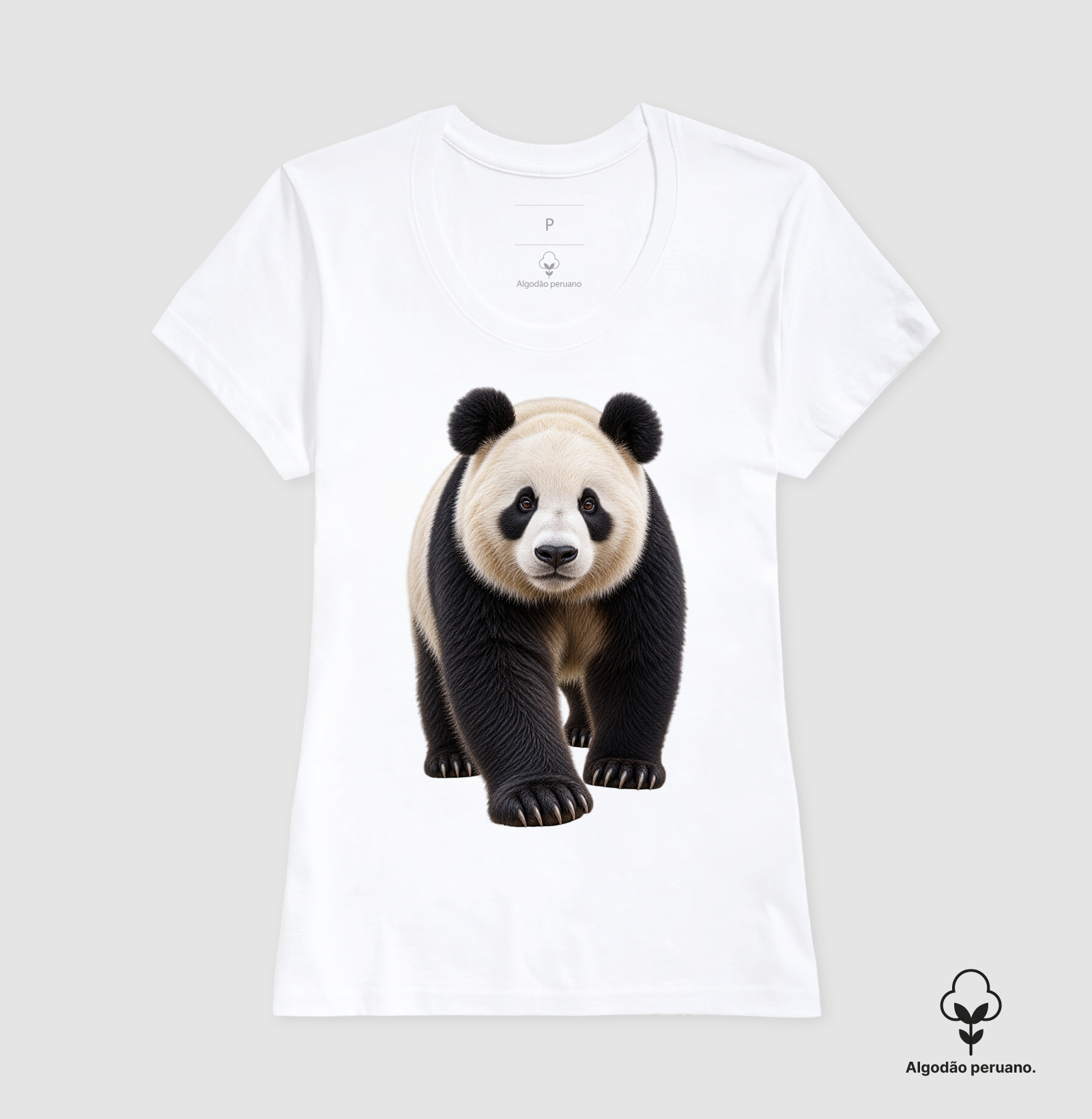 Camiseta Algodão Peruano - Panda - Imagem 8