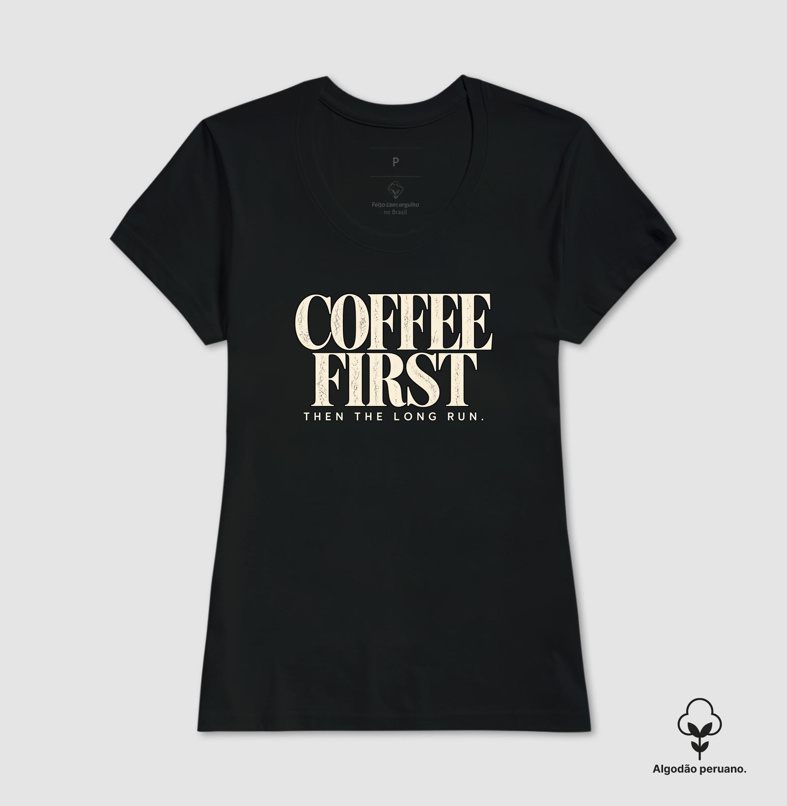 Camiseta Algodão Peruano Corrida - Coffee First Then The Long Run - Imagem 5
