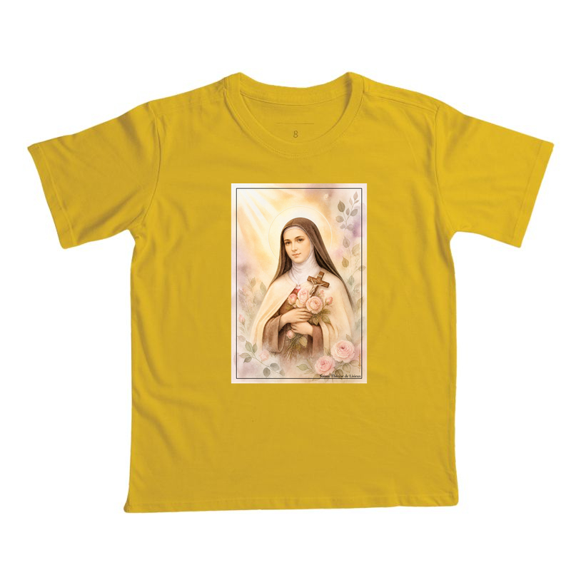 Santa Teresinha do Menino Jesus - Arte em Aquarela com Rosas - Imagem 7