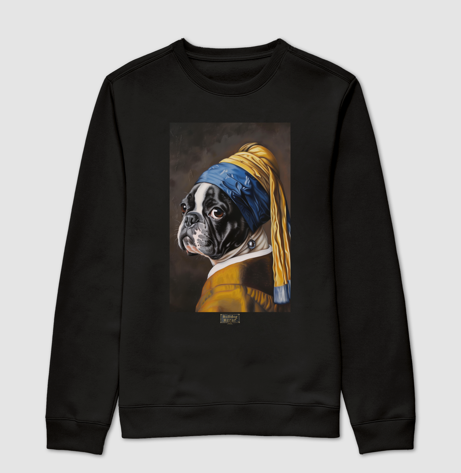 Sueter Bulldog Frances "Francesa com brinco de pérola"