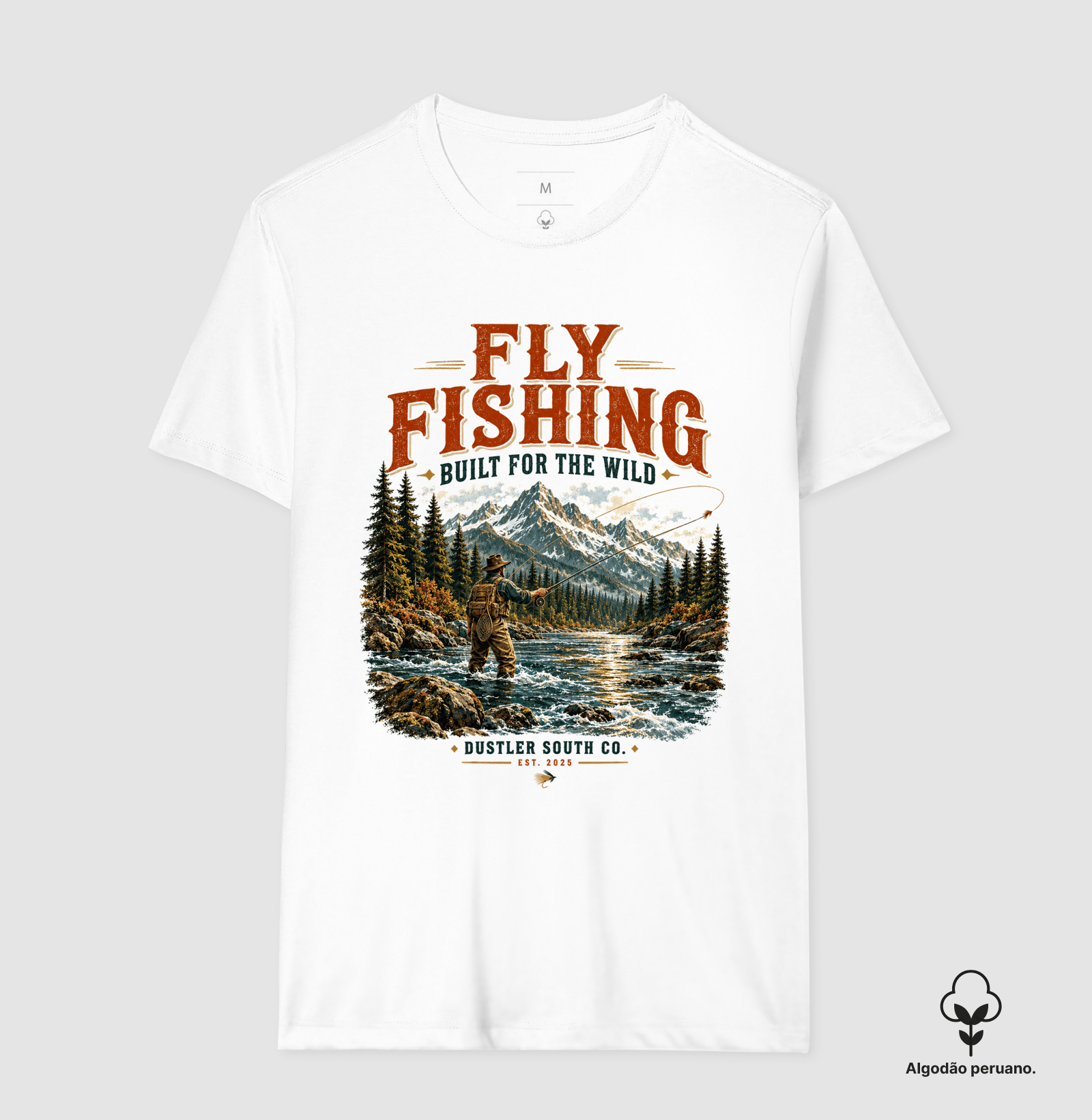 Camiseta Country Masculina Fly Fishing Built For The Wild Dustler South Co. - Imagem 3