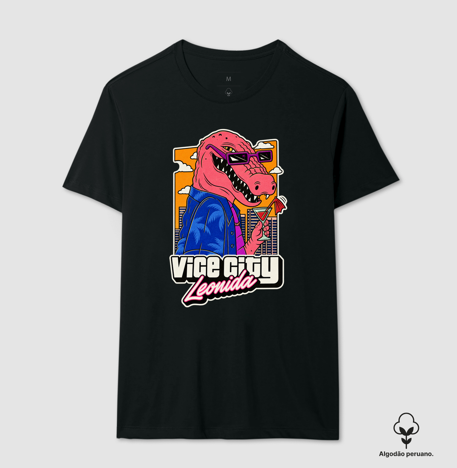 Camiseta Algodão Peruano Jason (GTA VI / Vice City / Leonida) - Jacare Drink - Imagem 3