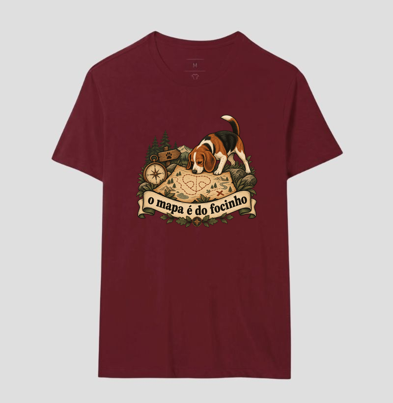 Camiseta Cachorro Aventura "o mapa é do focinho" | Pelo & Pano - Imagem 18