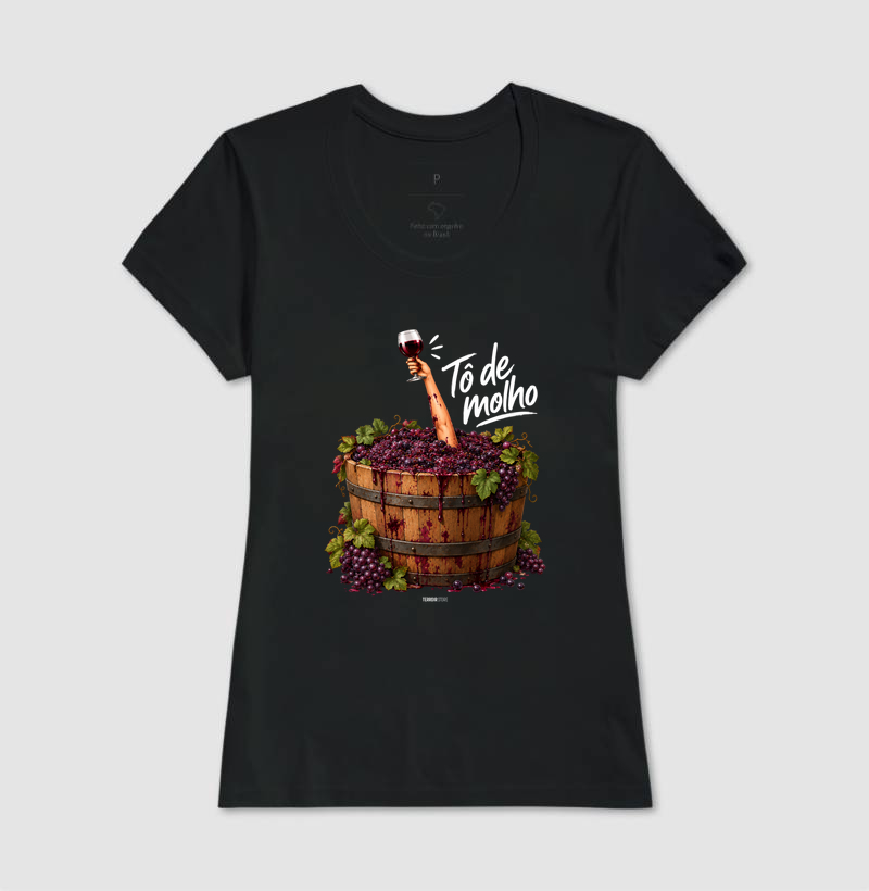 Camiseta Vinho - “Tô de Molho” – Humor & Wine Mood - Imagem 3
